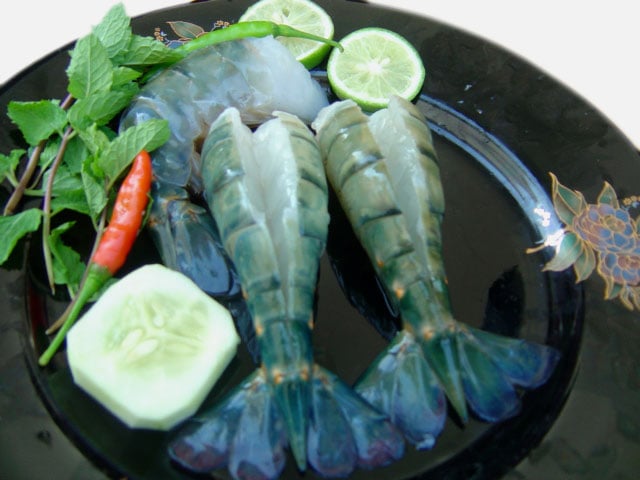 Fisherman on a boat at sunset